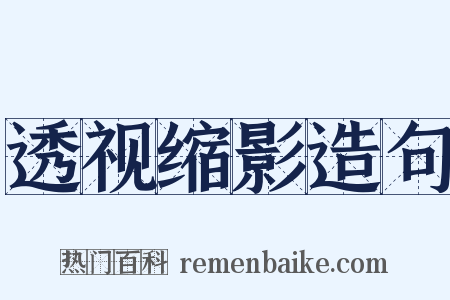 透视缩影造句是什么意思的图片